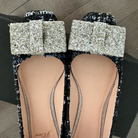 JCrew Sally Ballet Flat in Tweed w/ Glitter Bow - Picture 7 of 12